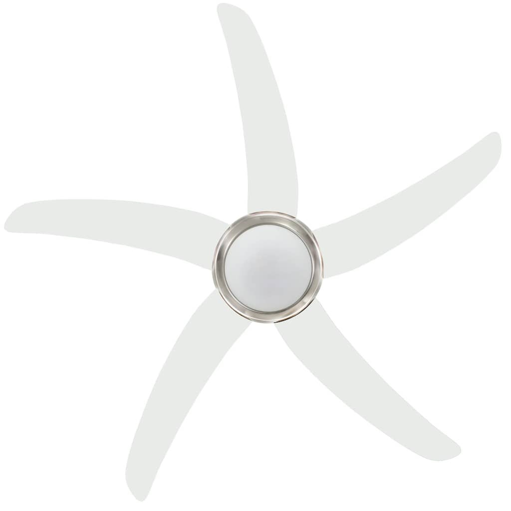 Ceiling Fan with Light and Remote Control Ø White 128 cm with 5 blades