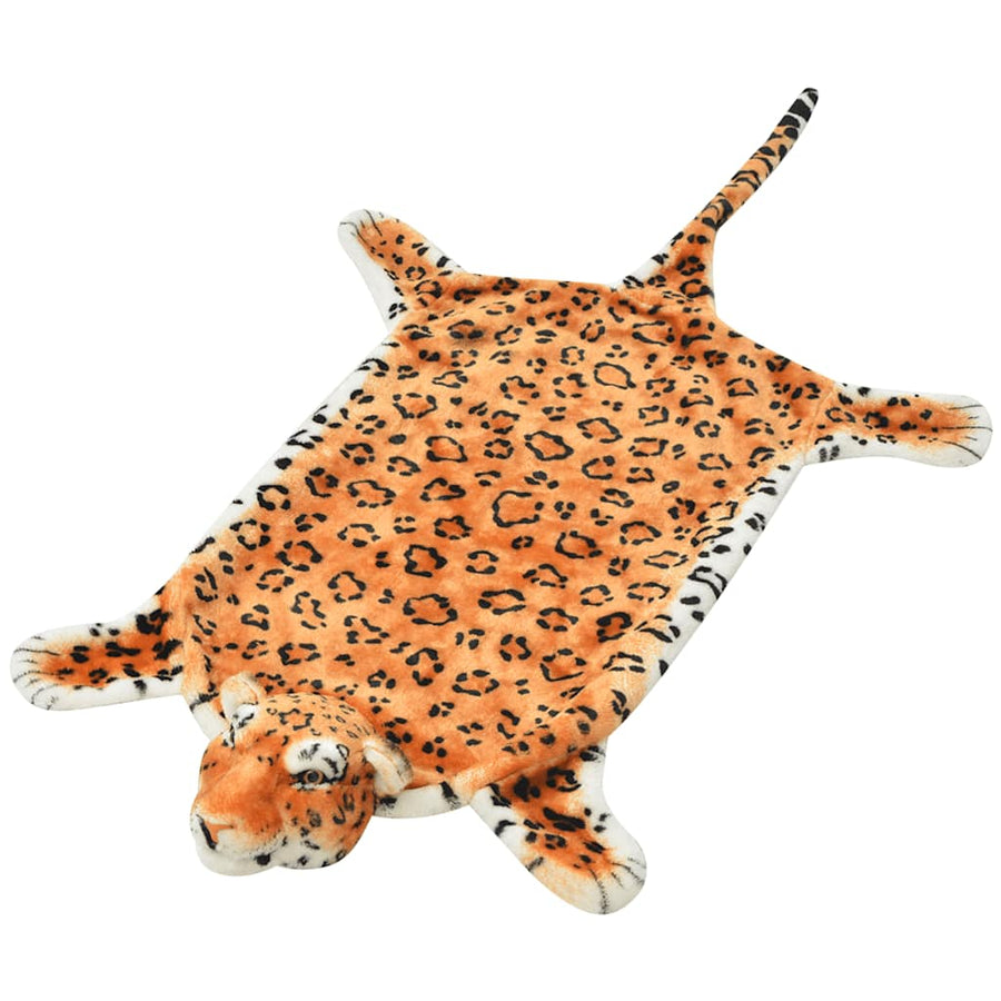 vidaXL Leopard Carpet Plush 139 cm Brown 1