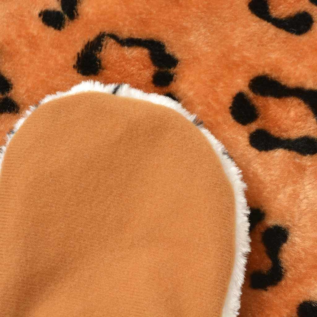 vidaXL Leopard Carpet Plush 139 cm Brown 3