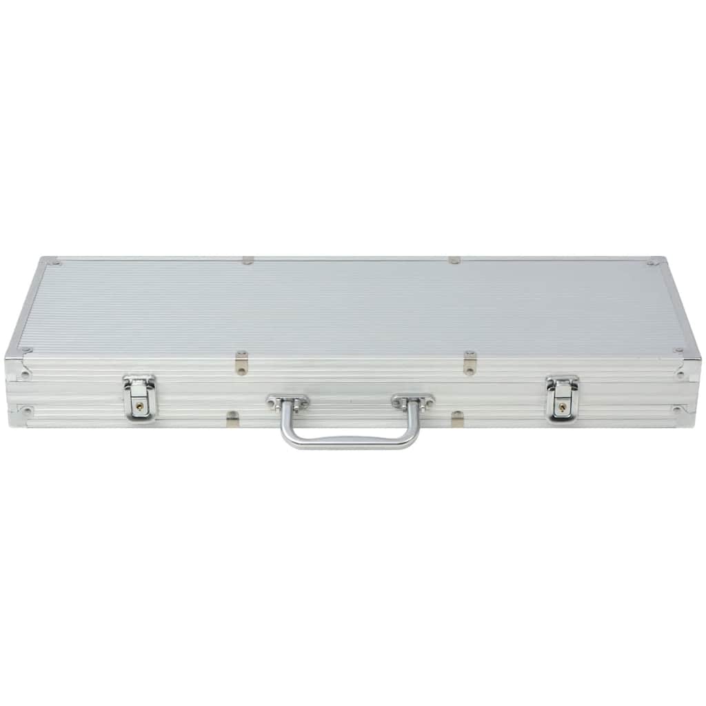 vidaXL Poker Set with 500 Chips Aluminium 5