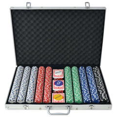 Poker Set with Chips Aluminium 1000