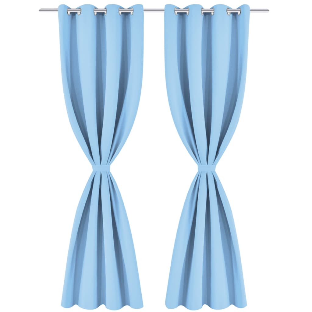 vidaXL Blackout Curtain with Metal Eyelets 270x245 cm Turquoise 3