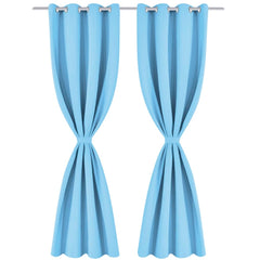 vidaXL Blackout Curtain with Metal Eyelets 270x245 cm Turquoise 3
