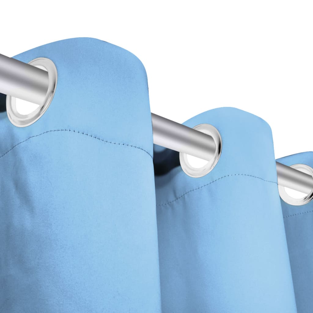 vidaXL Blackout Curtain with Metal Eyelets 270x245 cm Turquoise 5