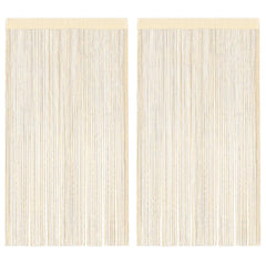 vidaXL String Curtains 2 pcs 140x250 cm Cream 1