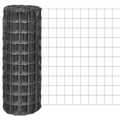 vidaXL Wire Fences PVC-coated iron Grey 1