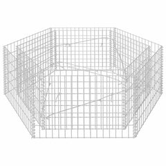 vidaXL Hexagonal Gabion Raised Bed 160x140x50 cm 2