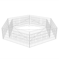vidaXL Gabion Raised Bed | Silver | Galvanised Steel | 200x173x40 cm 4