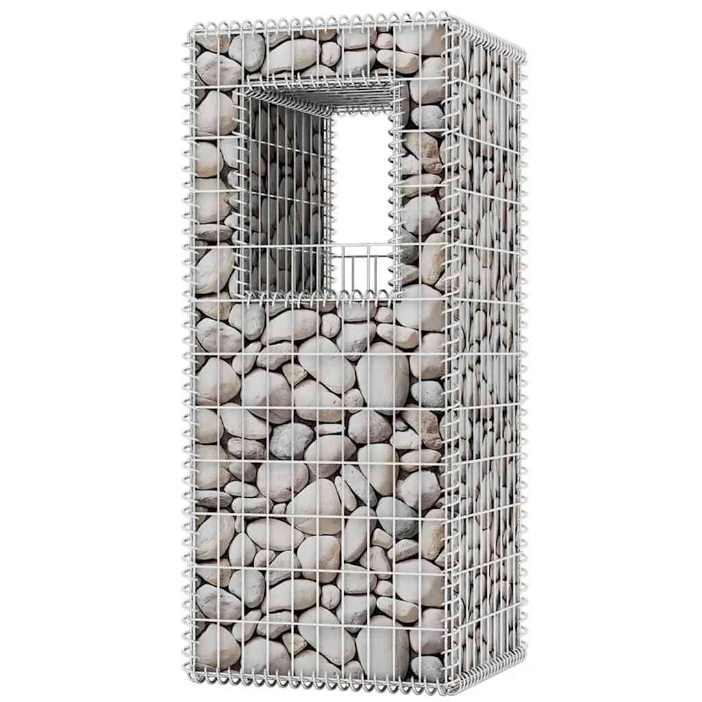Gabion Basket Posts/Planters 2 pcs Steel 50 x 50 x 120 cm