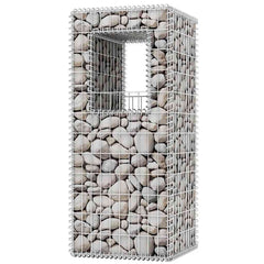 Gabion Basket Posts/Planters 2 pcs Steel 50 x 50 x 120 cm