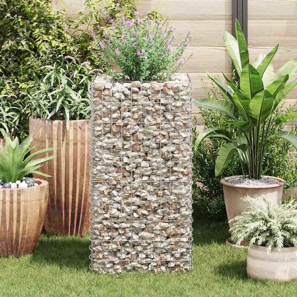 142557 vidaXL Gabion Raised Bed Steel 50x50x100 cm 3