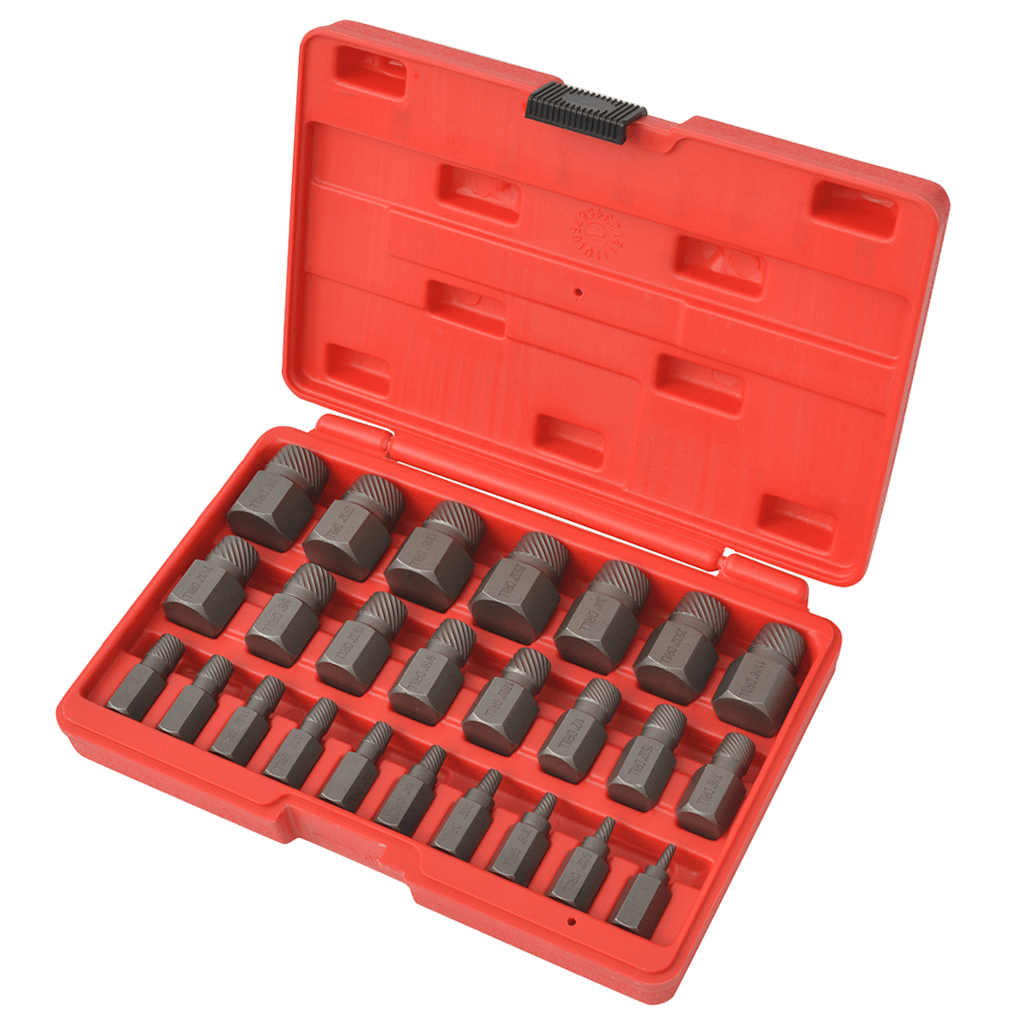 210381 vidaXL 25 Piece Multi-Spline Screw Extractor Set Steel 2