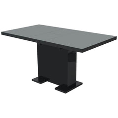 vidaXL Extendable Dining Table High Gloss Black 1