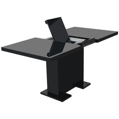 vidaXL Extendable Dining Table High Gloss Black 3