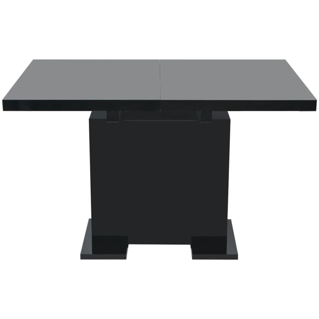 vidaXL Extendable Dining Table High Gloss Black 5