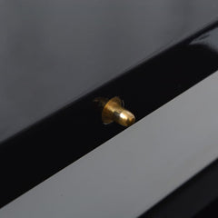 vidaXL Extendable Dining Table High Gloss Black 6