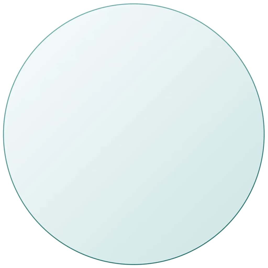 vidaXL Table Top | Transparent | Tempered Glass | 800 mm Diameter | Durable 2