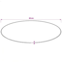 vidaXL Table Top | Transparent | Tempered Glass | 800 mm Diameter | Durable 5