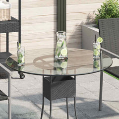 vidaXL Table Top | Transparent | Tempered Glass | 800 mm Diameter | Durable 1