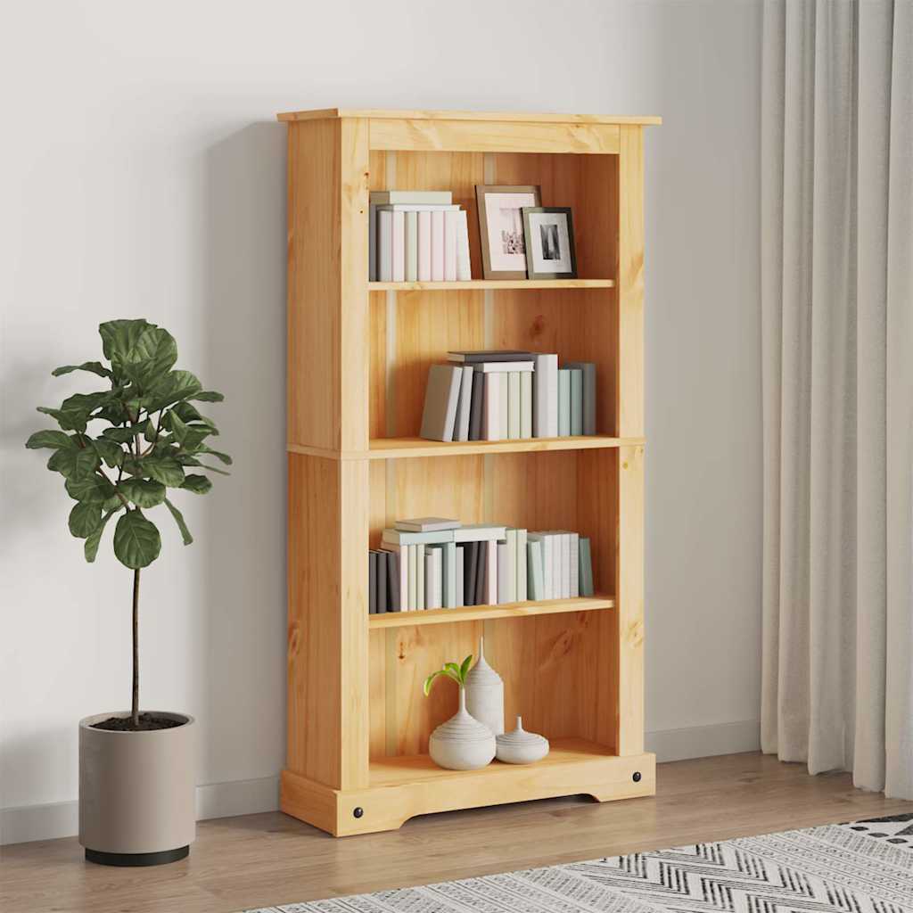 4-Tier Bookcase Mexican Pine Corona Range 80x29x150 cm 150 cm