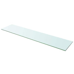vidaXL Glass Panel | Clear | Tempered Glass | 110x25 cm | Glass Shelf 1