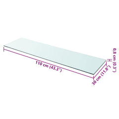 vidaXL Glass Panel | Clear | Tempered glass | Large |  Durable  | Glass Shelf 3