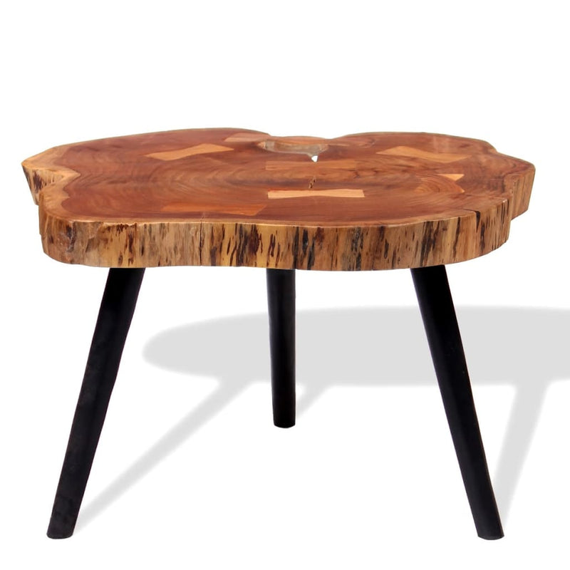 Log Coffee Table Solid Acacia Wood (55-60)x40 cm