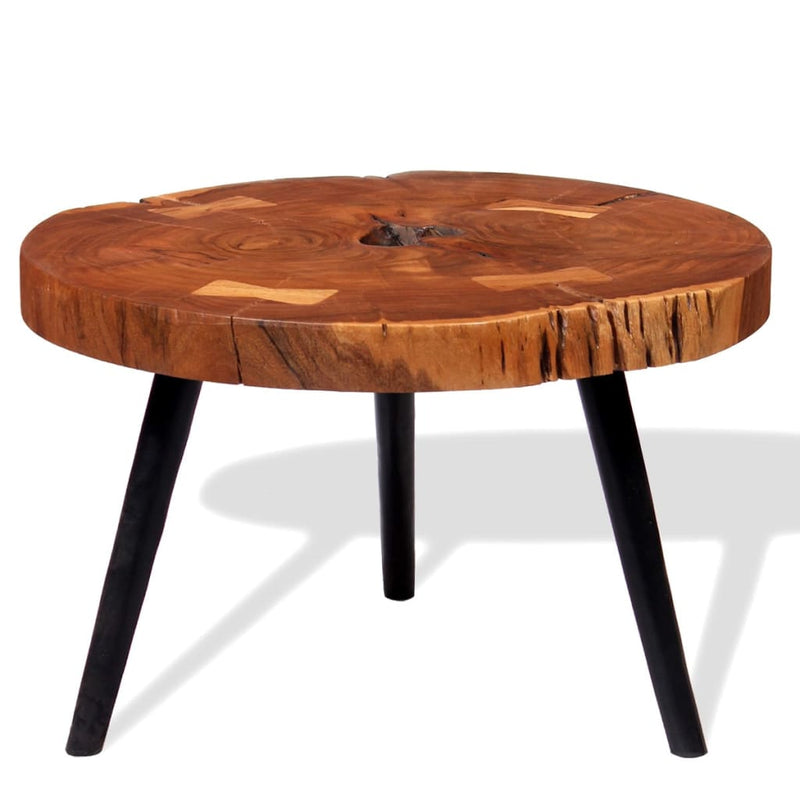 Log Coffee Table Solid Acacia Wood (55-60)x40 cm