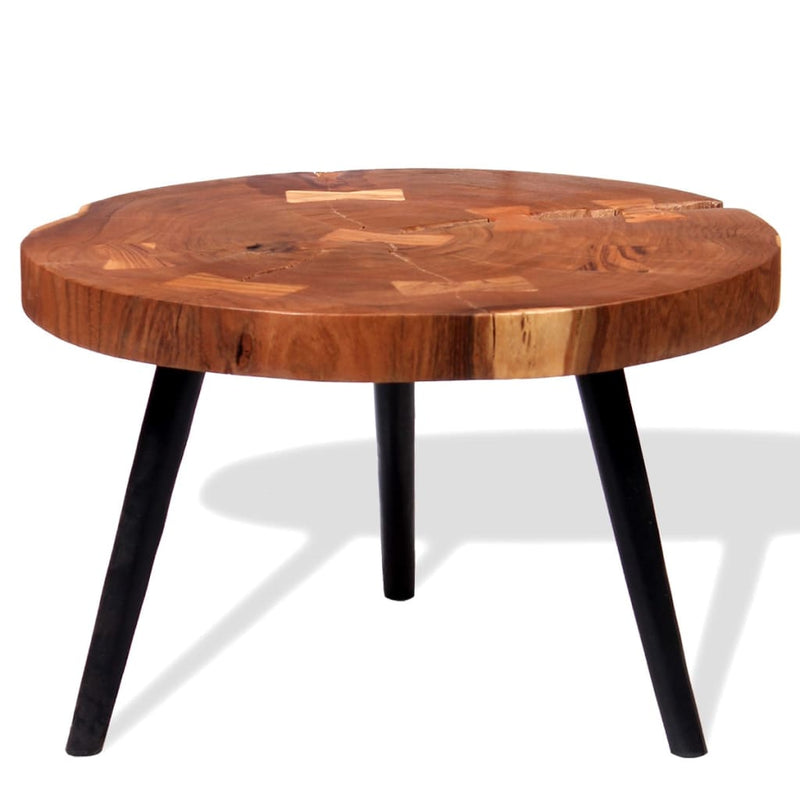 Log Coffee Table Solid Acacia Wood (55-60)x40 cm