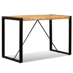 vidaXL Dining Table Solid Rough Mango Wood 120 cm 2