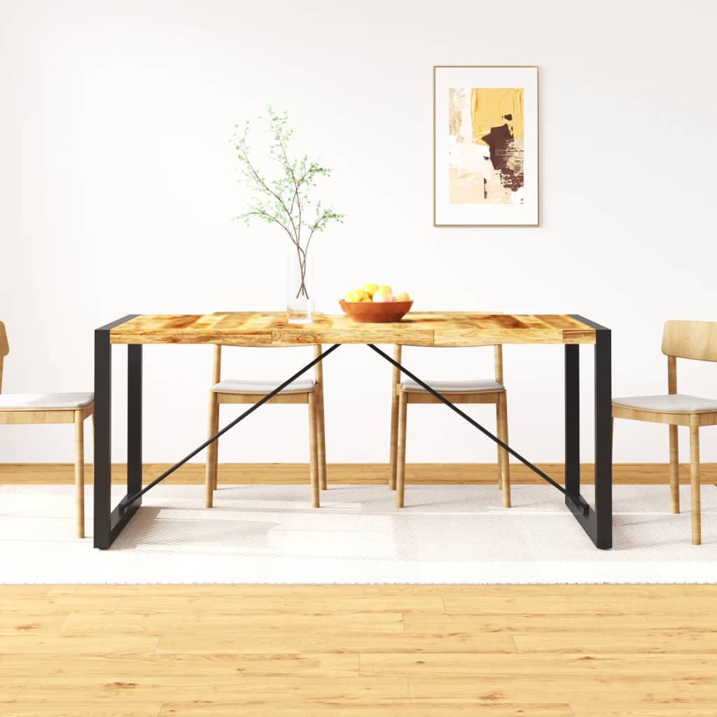vidaXL Dining Table Solid Rough Mango Wood 180 cm 1