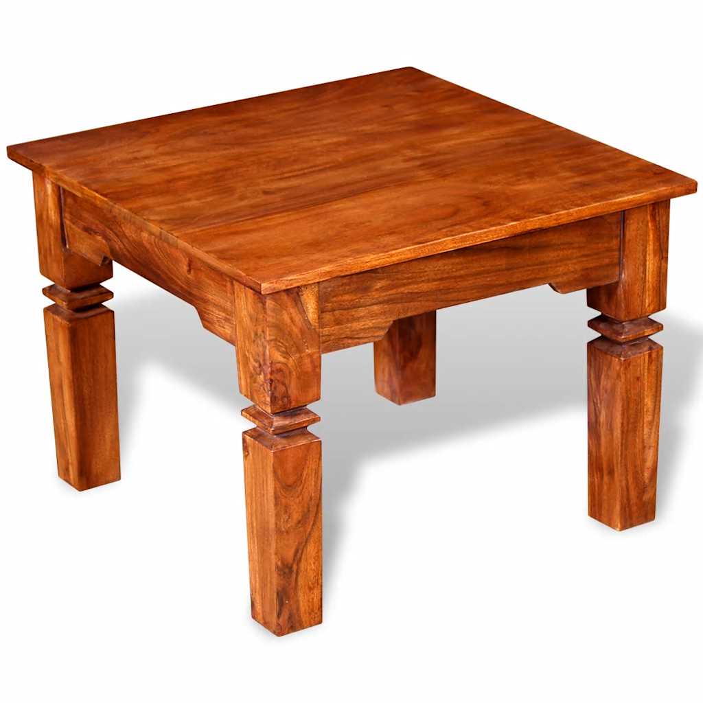 Coffee Table Solid Wood 60x60x45 cm Dark brown 60 cm