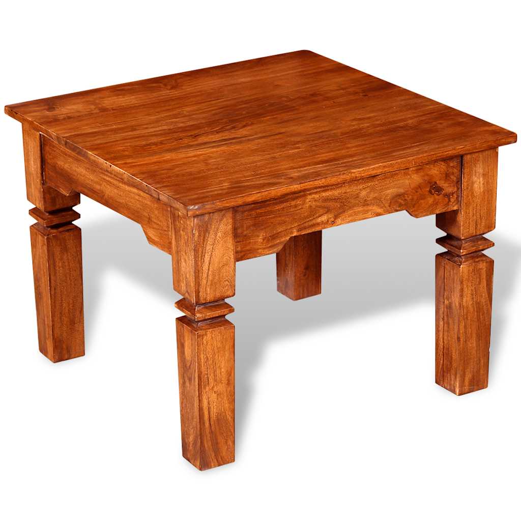 Coffee Table Solid Wood 60x60x45 cm Dark brown 60 cm
