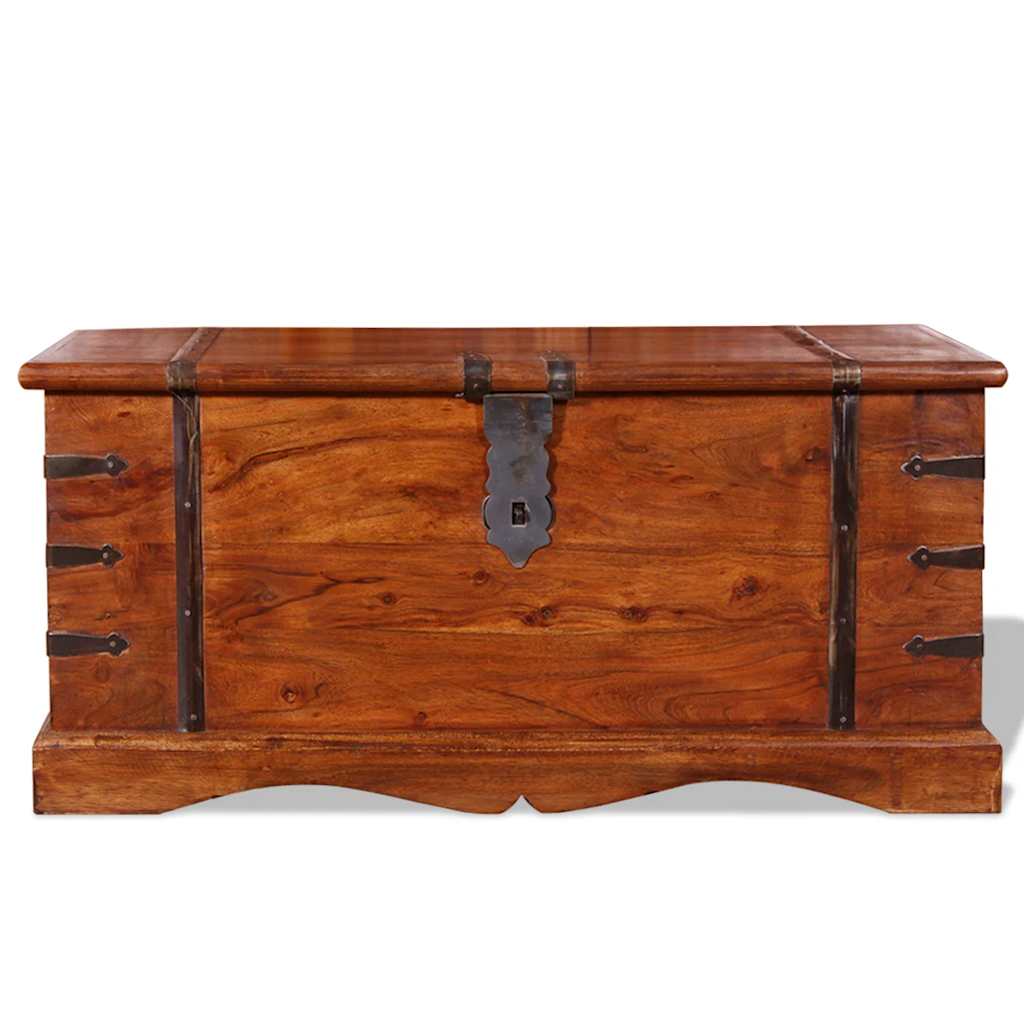 Storage Chest Solid Wood Brown 1