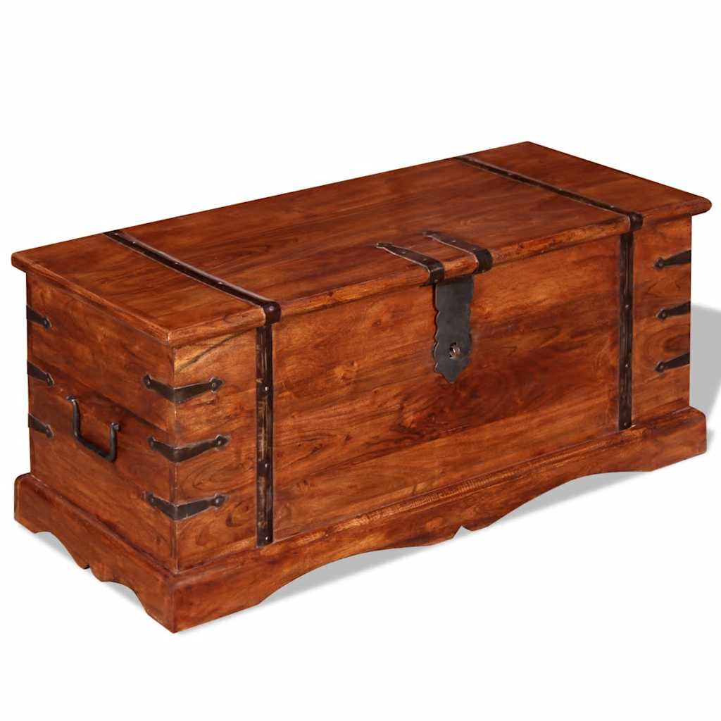 Storage Chest Solid Wood Brown 1