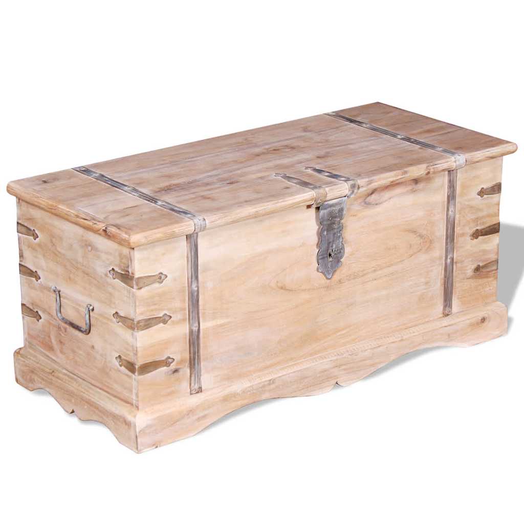 Storage Chest Solid Wood Light brown 1