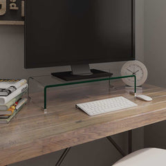 vidaXL TV Stand/Monitor Riser Glass Depth 25 cm