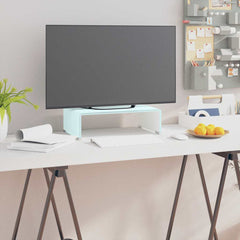 vidaXL TV Stand/Monitor Riser Glass Green 40x25x11 cm 1