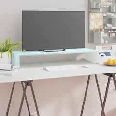 TV Stand/Monitor Riser Glass Depth 30 cm Green 80 cm