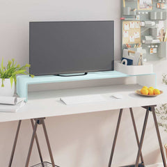 TV Stand/Monitor Riser Glass Depth 30 cm Green 100 cm