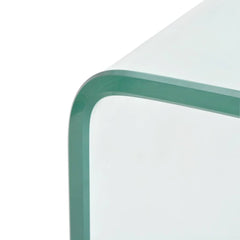 244189 vidaXL Coffee Table Tempered Glass 98x45x30 cm Clear 4