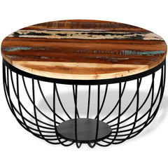 244230 vidaXL Coffee Table Solid Reclaimed Wood 1