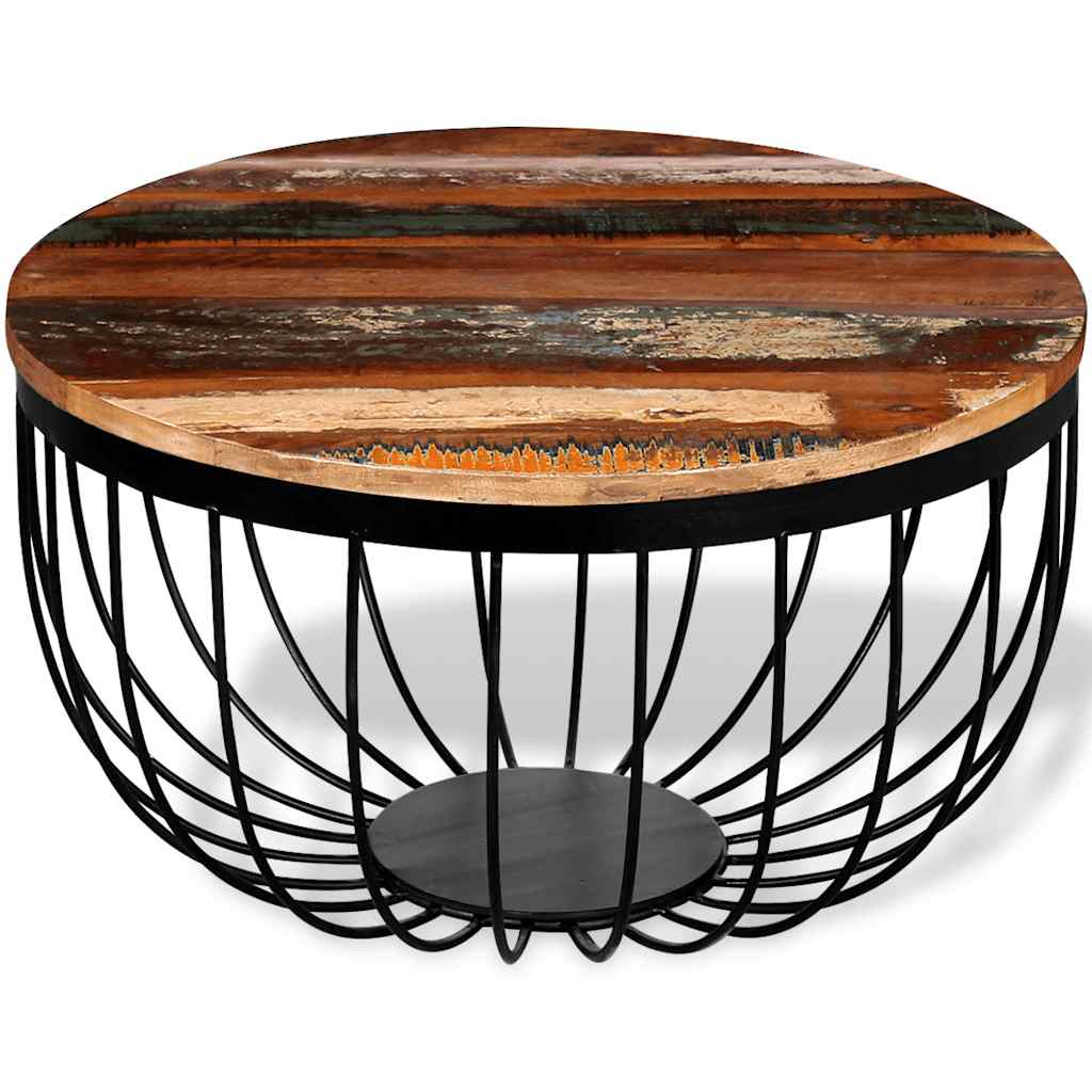 244230 vidaXL Coffee Table Solid Reclaimed Wood 2