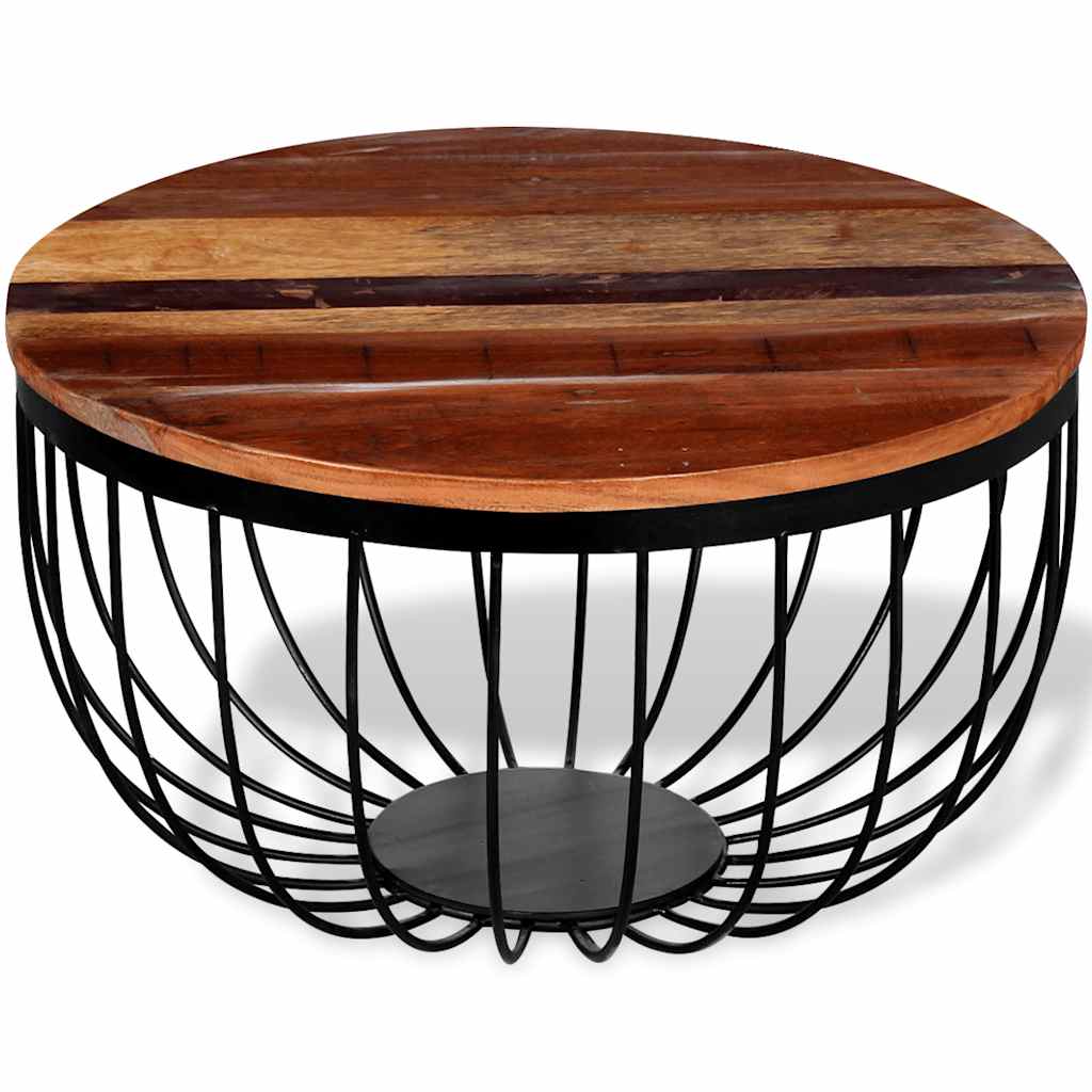 244230 vidaXL Coffee Table Solid Reclaimed Wood 3
