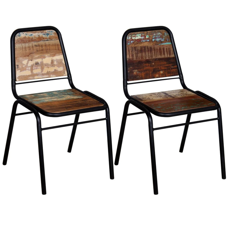 Dining Chairs 2 pcs Solid Reclaimed Wood