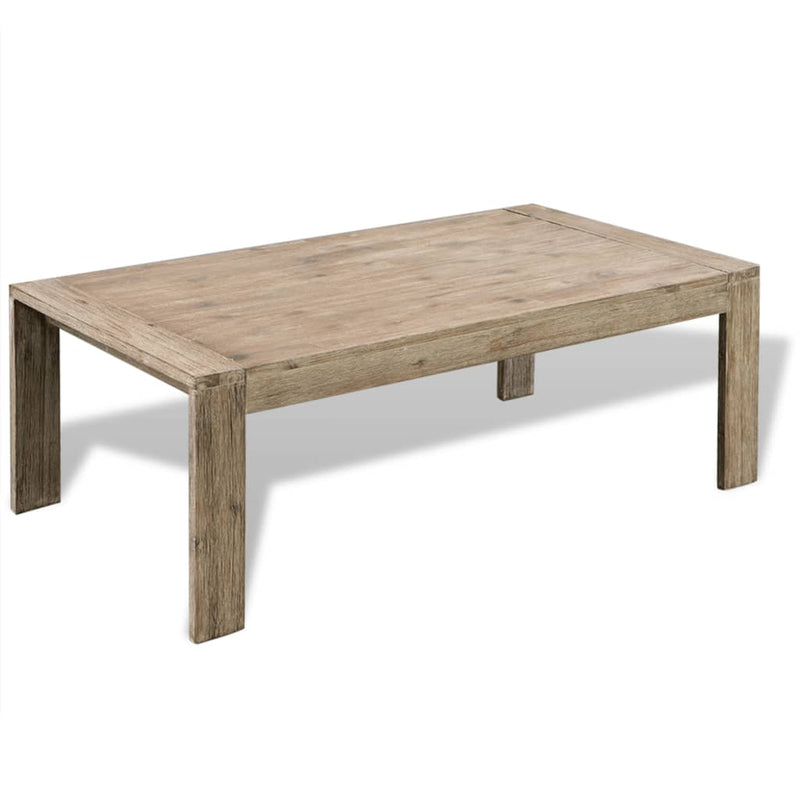 Coffee Table Solid Brushed Acacia Wood 110x60x40 cm