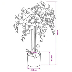 vidaXL Fake Plant | White and Green | Fabric, Plastic, Iron wire | Medium 3