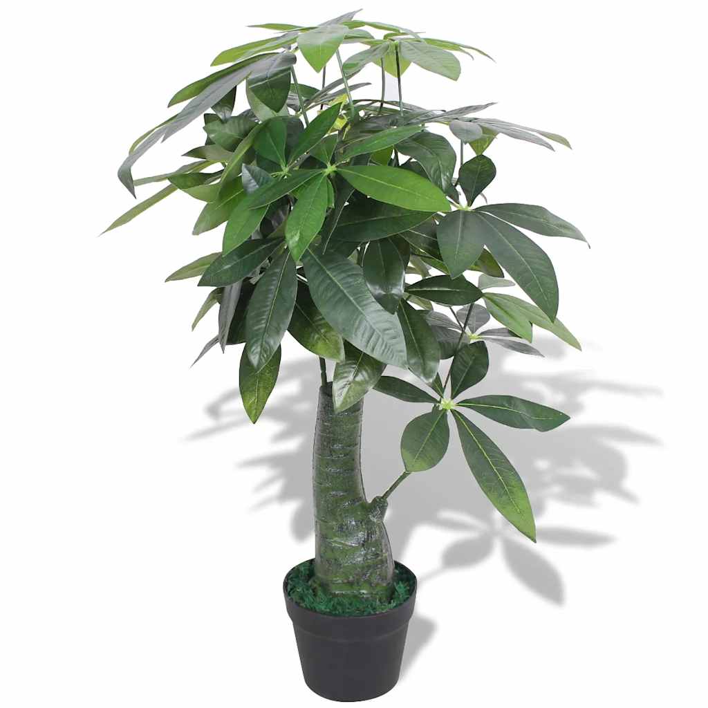Artificial Fortune Tree Plant with Pot Green 85 cm