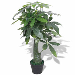 Artificial Fortune Tree Plant with Pot Green 85 cm
