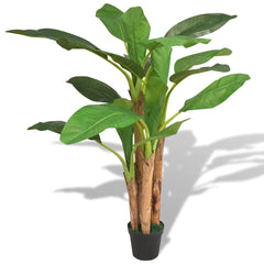 Artificial Banana Tree Plant with Pot Green 175 cm